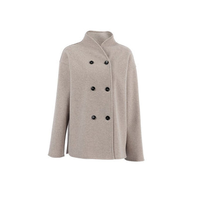 Drune | Kurzer Doppelreiher Mantel Minimalistische Maßgeschneiderte Winterjacke