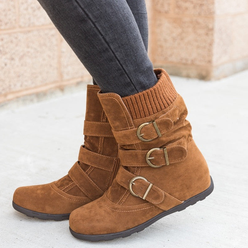 Drune | Stil - Modische Winterstiefel mit Schnalle
