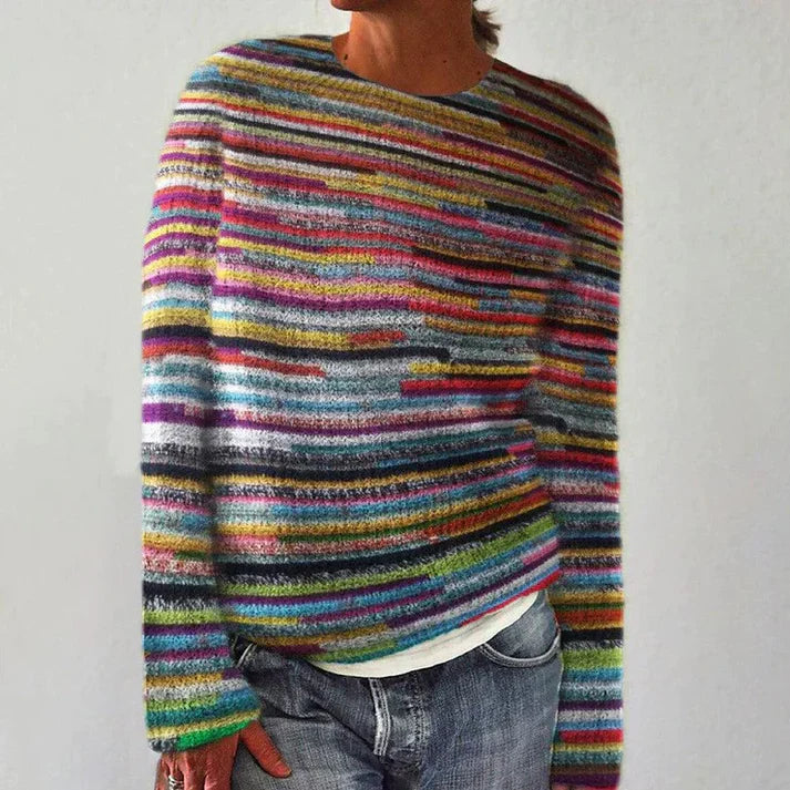 Drune - Einzigartiger gestreifter Pullover mit langen Ärmeln