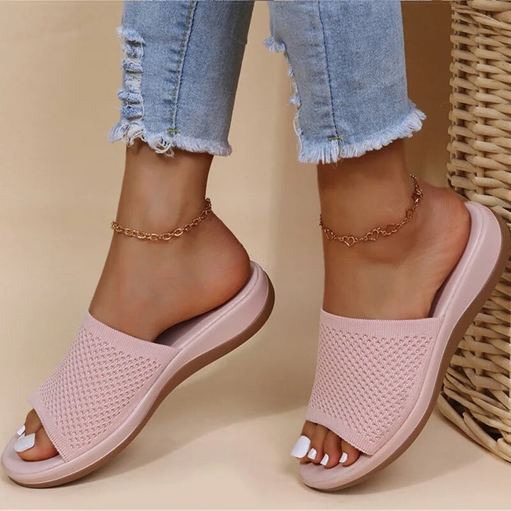 Drune | Atmungsaktive Mesh-Slip-On-Sandalen für Damen