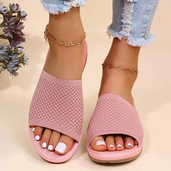 Drune | Atmungsaktive Mesh-Slip-On-Sandalen für Damen