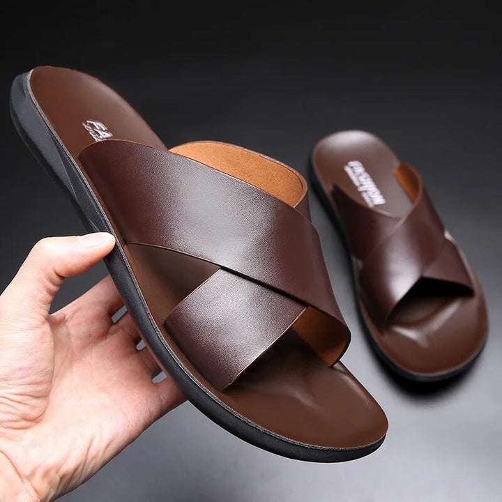 Drune - Lässige rutschfeste Ledersandalen