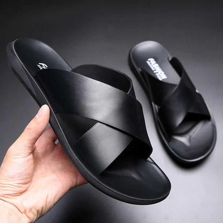 Drune - Lässige rutschfeste Ledersandalen