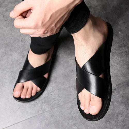 Drune | Bequeme Rutschfeste Ledersandalen