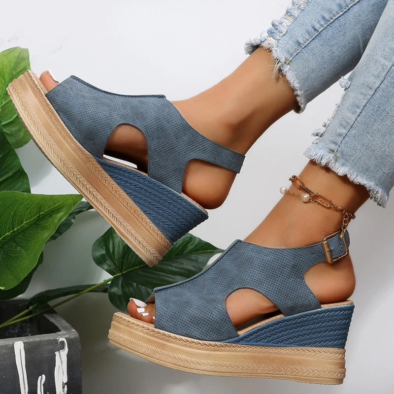Drune | Schnallen Keilsandalen