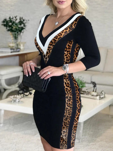 Drune - Farbig gestreiftes Band Bodycon Kleid