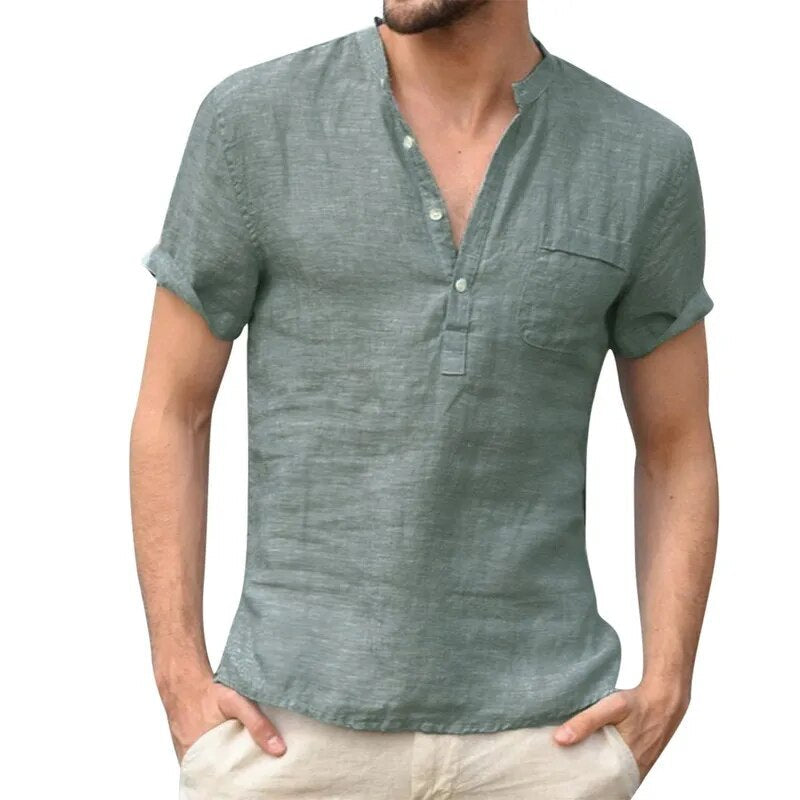 Drune - Poloshirt mit V-Ausschnitt