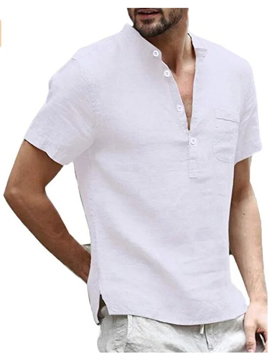 Drune - Poloshirt mit V-Ausschnitt