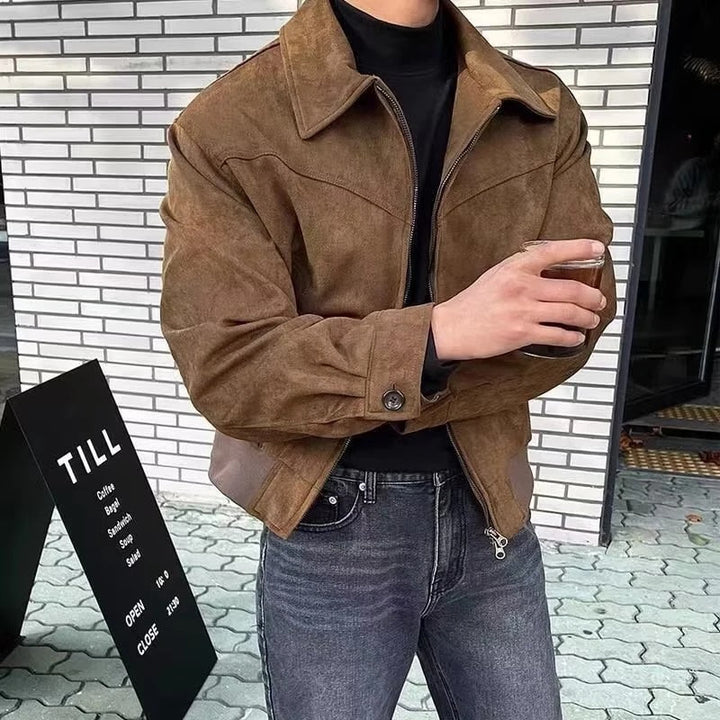 Drune | Vintage Jacke Herren mit Klassischem Kragen und Reißverschluss