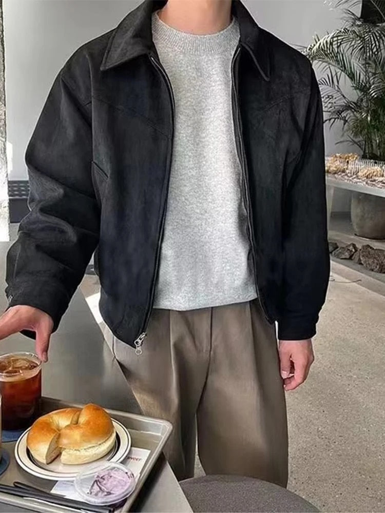 Drune | Vintage Jacke Herren mit Klassischem Kragen und Reißverschluss