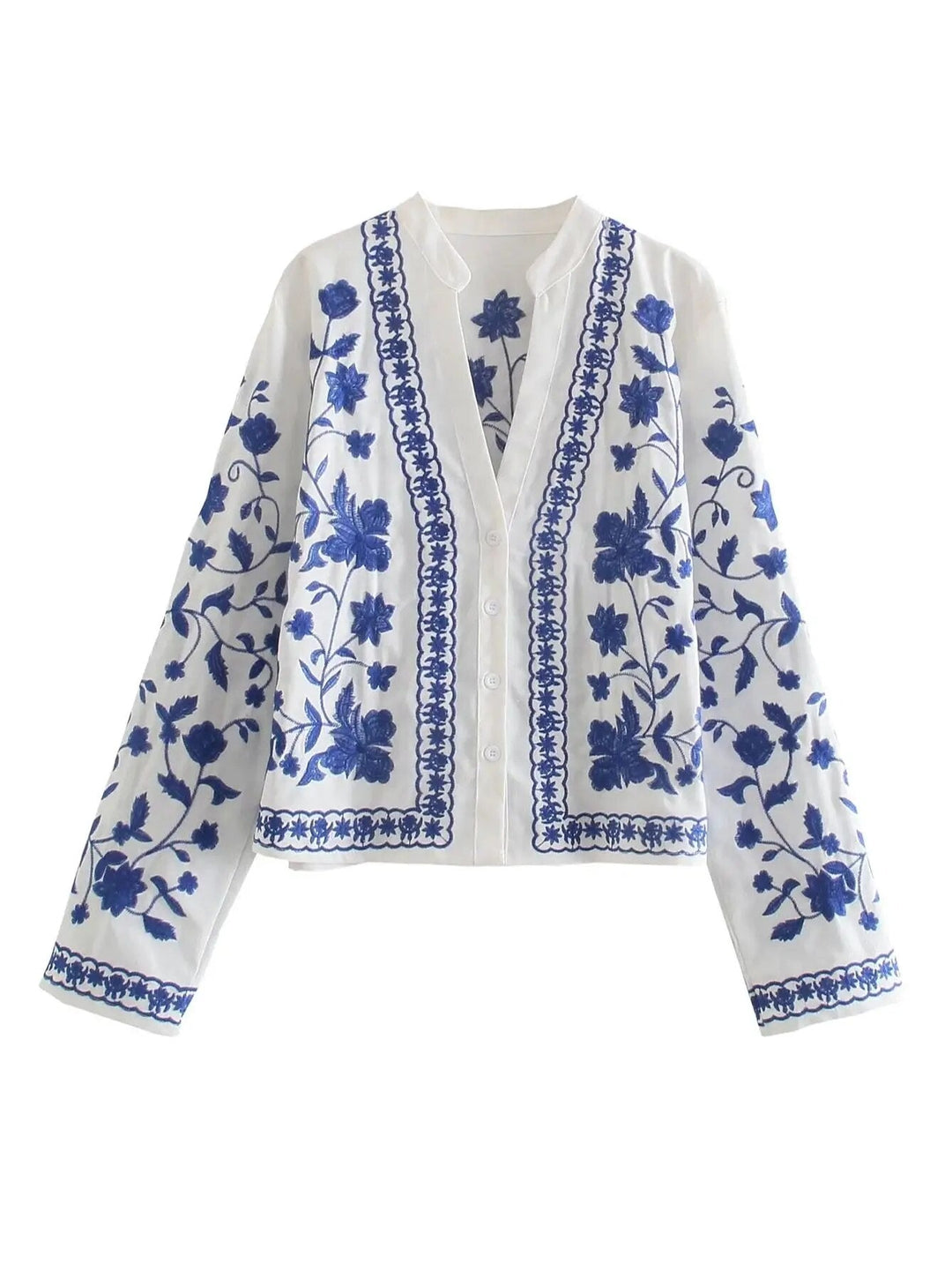 Drune - Geblümte Strickjacke