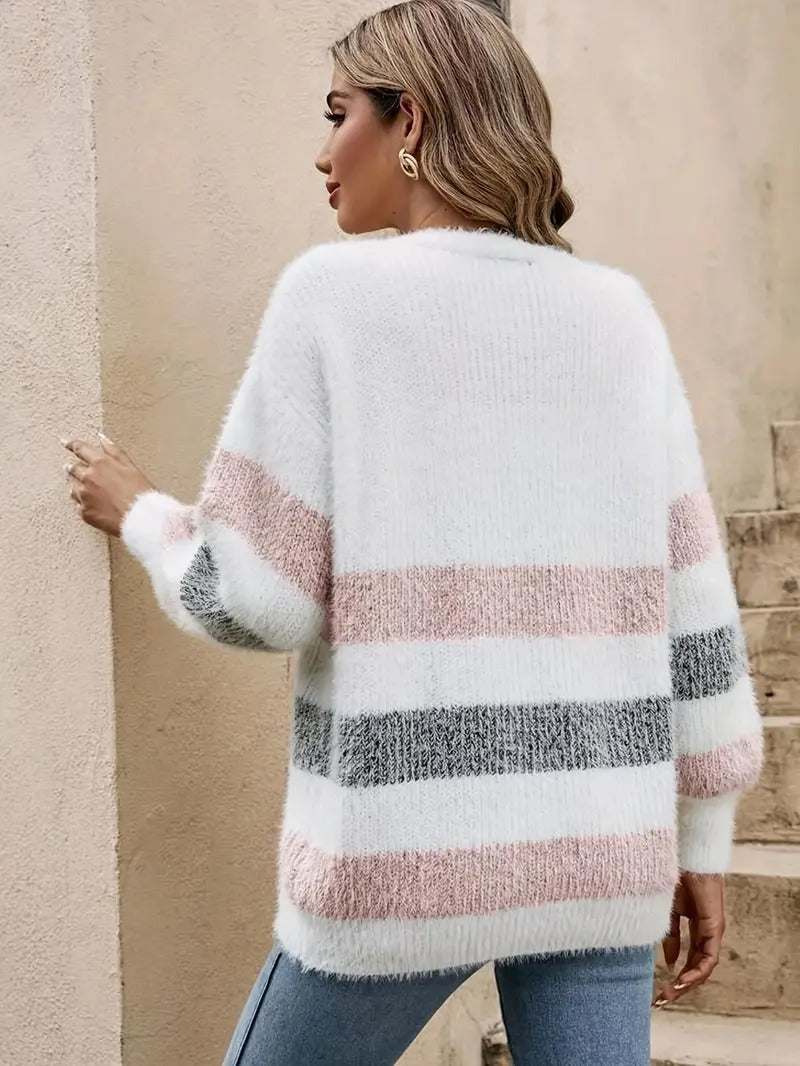 Drune | Lässiger Langarm Strickpullover