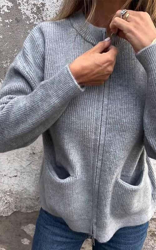 Drune | Rundhalsjacke Im Raffinierten Stil