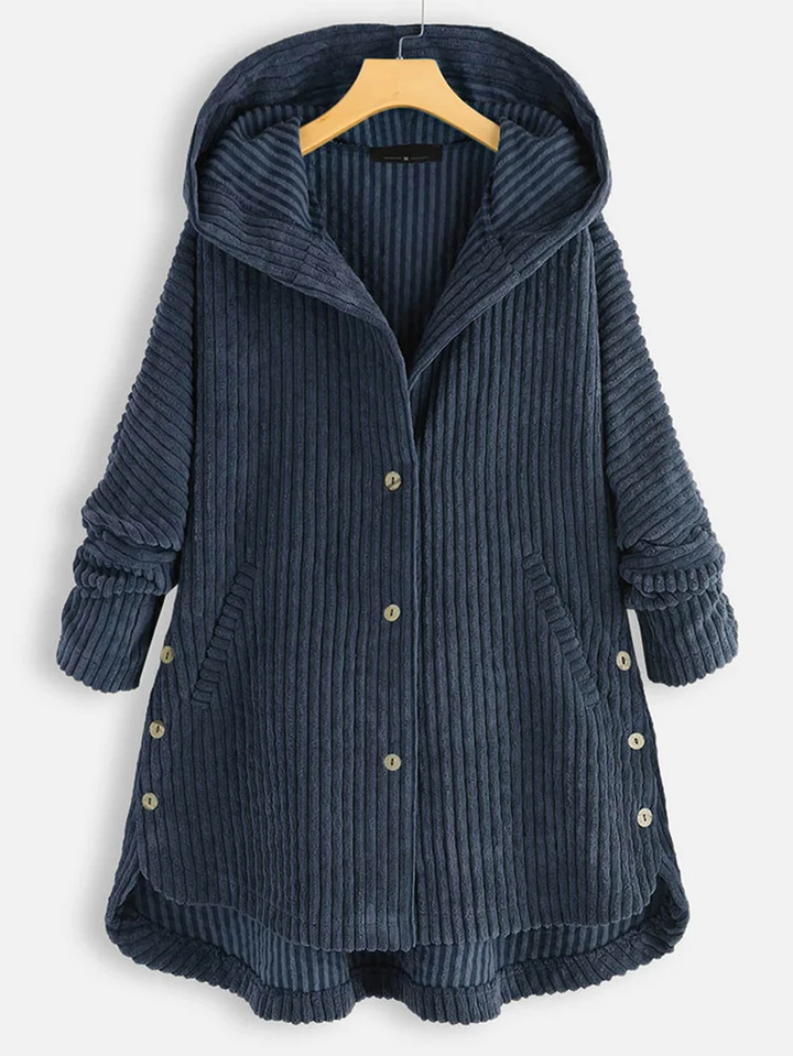 Drune | gerippt Jack - stilvolles Damen Oversized High-Low-Jacke