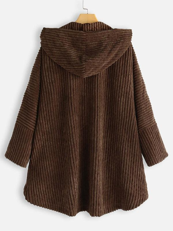 Drune | gerippt Jack - stilvolles Damen Oversized High-Low-Jacke