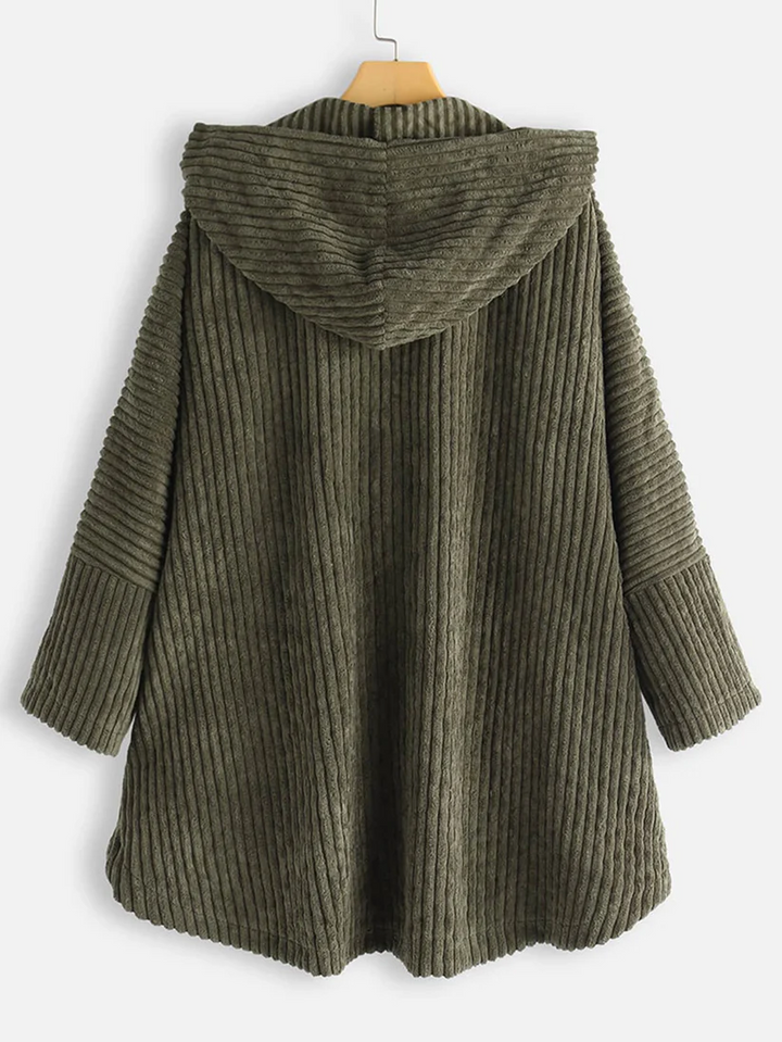 Drune | gerippt Jack - stilvolles Damen Oversized High-Low-Jacke