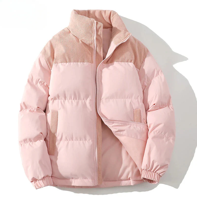 Drune | Puffer-Jacke - Gestepptes Futter - Rippcord-Naht - Hüftlänge - Elastische Bündchen