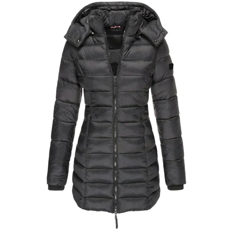 Drune | Lange dünne Jacke mit Kapuze für Frauen