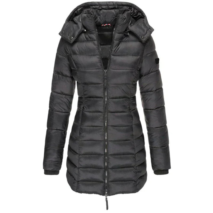 Drune | Lange dünne Jacke mit Kapuze für Frauen