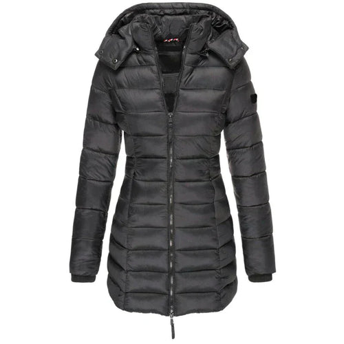 Drune | Lange dünne Jacke mit Kapuze für Frauen