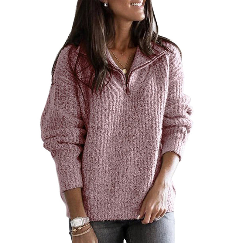 Drune | Pullover aus gewaschenem Wolle mit Reißverschluss