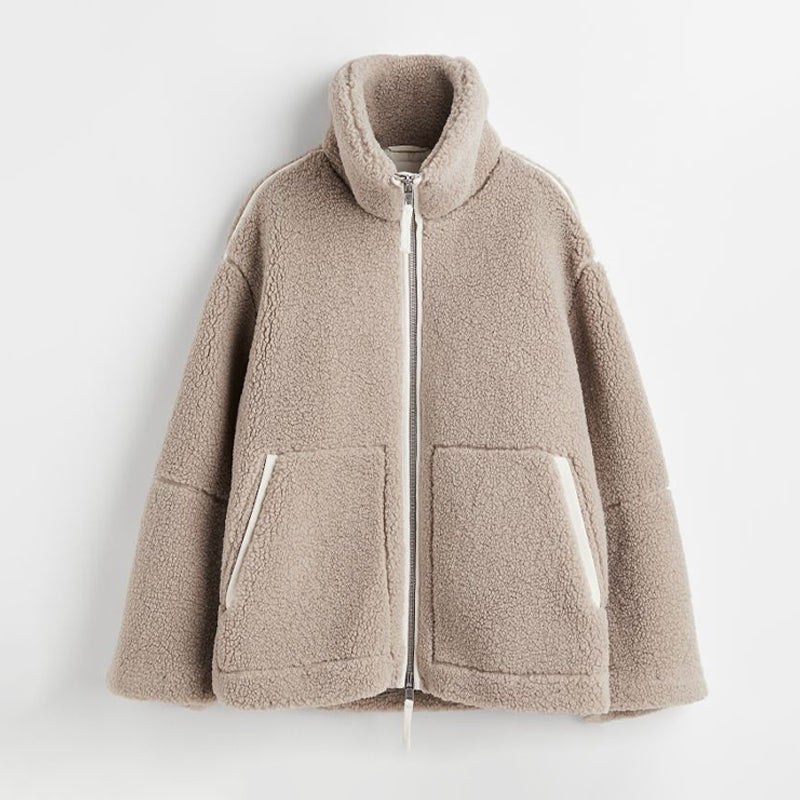 Drune | Warmen Fleece-Pulloverjacke mit Reißverschluss für Damen
