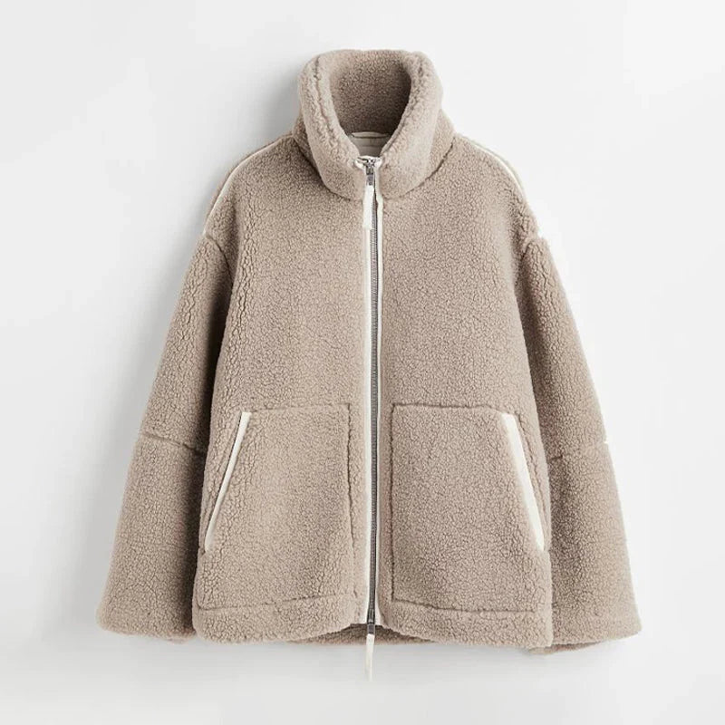 Drune | Kunstfell Wollen Teddy Jacke für Damen