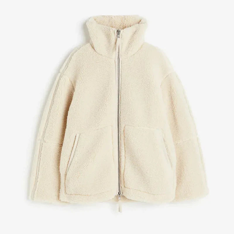 Drune | Kunstfell Wollen Teddy Jacke für Damen