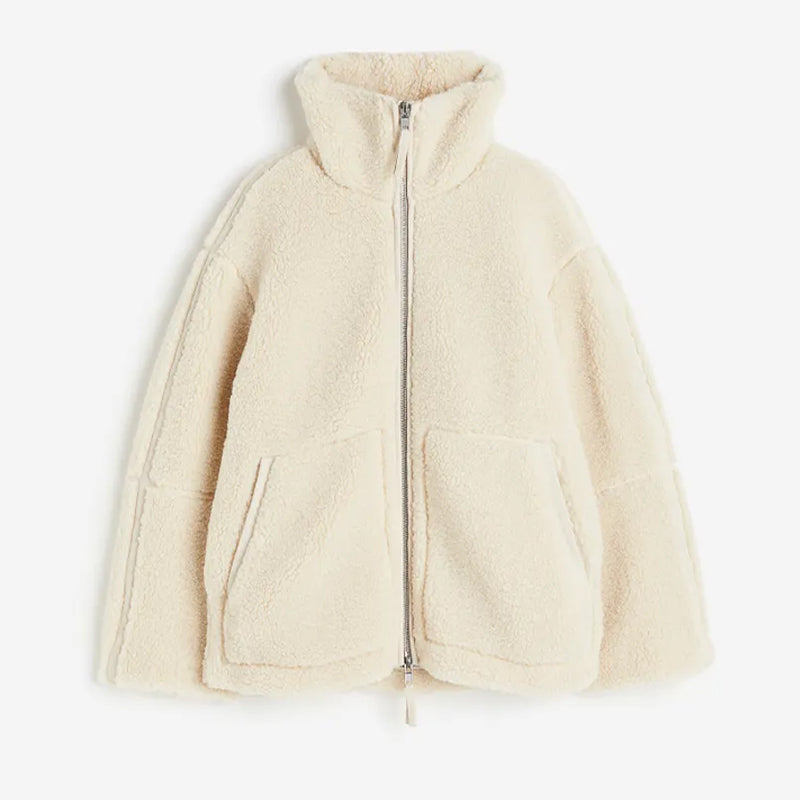 Drune | Warmen Fleece-Pulloverjacke mit Reißverschluss für Damen