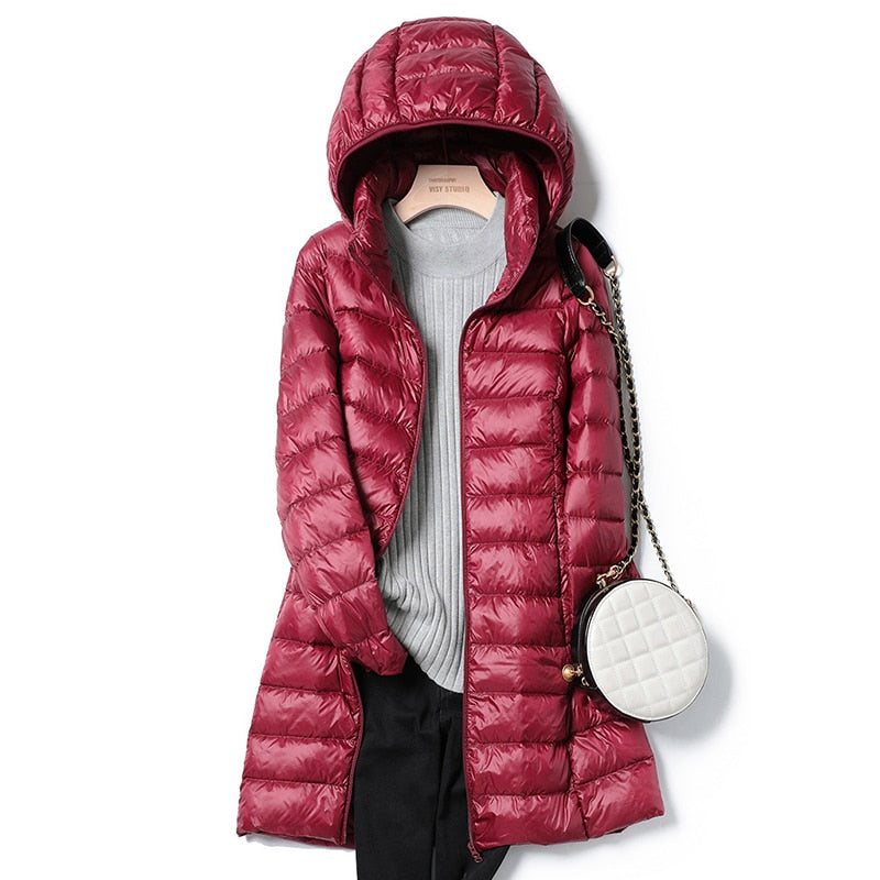 Drune | Damen Winter Daunenjacke - Mit Kapuze