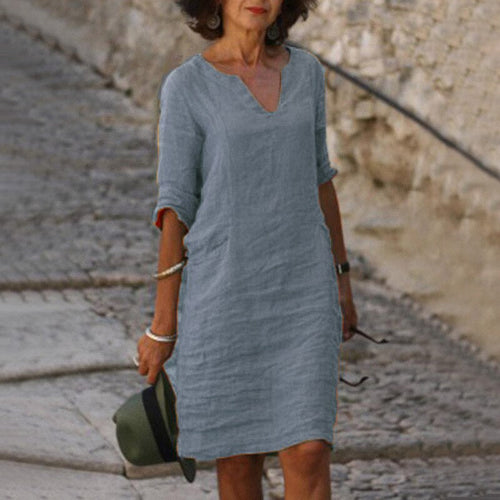 Drune | Midi Kleid - Stilvolles und Entspanntes Midikleid für Jeden Tag