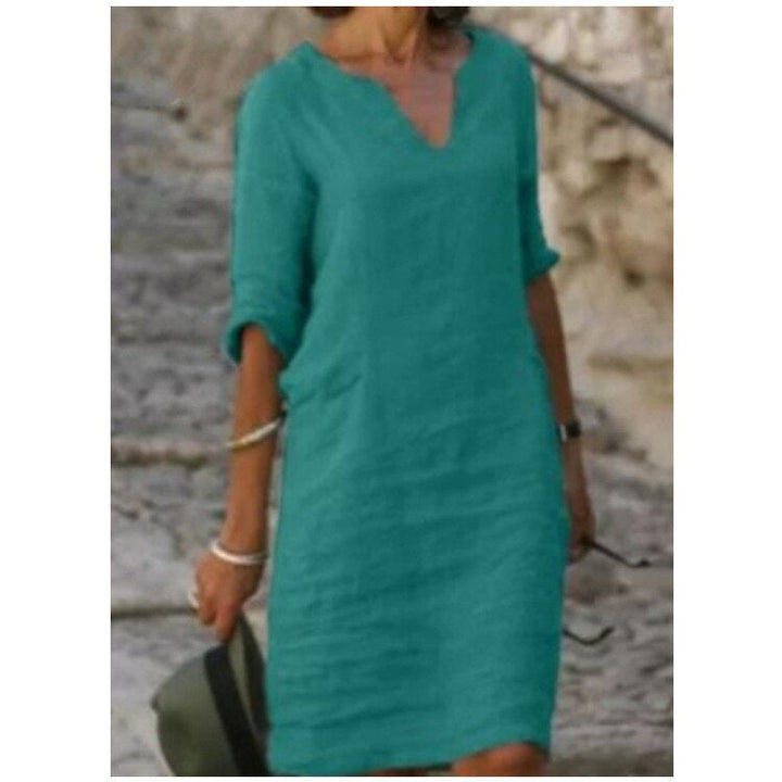Drune | Midi Kleid - Stilvolles und Entspanntes Midikleid für Jeden Tag