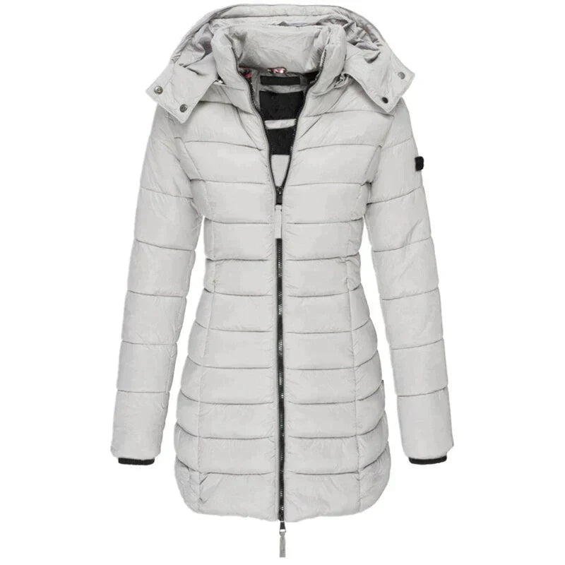 Drune | Lange dünne Jacke mit Kapuze für Frauen