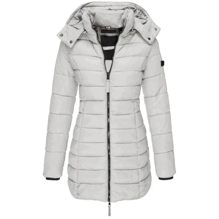 Drune | Lange dünne Jacke mit Kapuze für Frauen