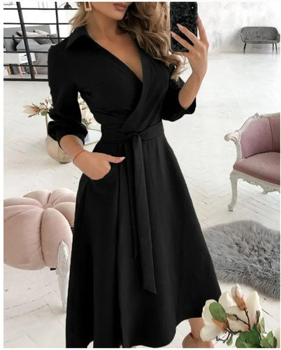 Drune | Midi Kleid Elegantes Design Formelle & Abendmode
