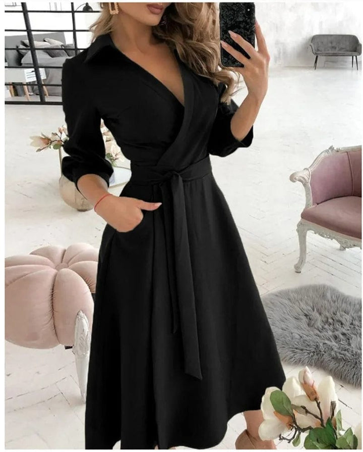 Drune | Midi Kleid Elegantes Design Formelle & Abendmode