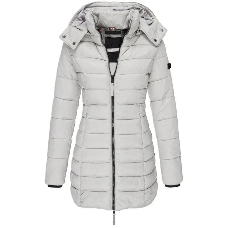 Drune | Damen Steppjacke mit Kapuze, elegant und bequem