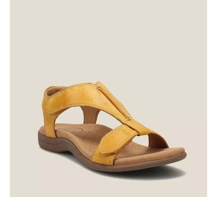 Drune | Orthopädische Sandalen - Schwarz - Hochwertiges Leder mit Atmungsaktivem Mikrofaserfußbett