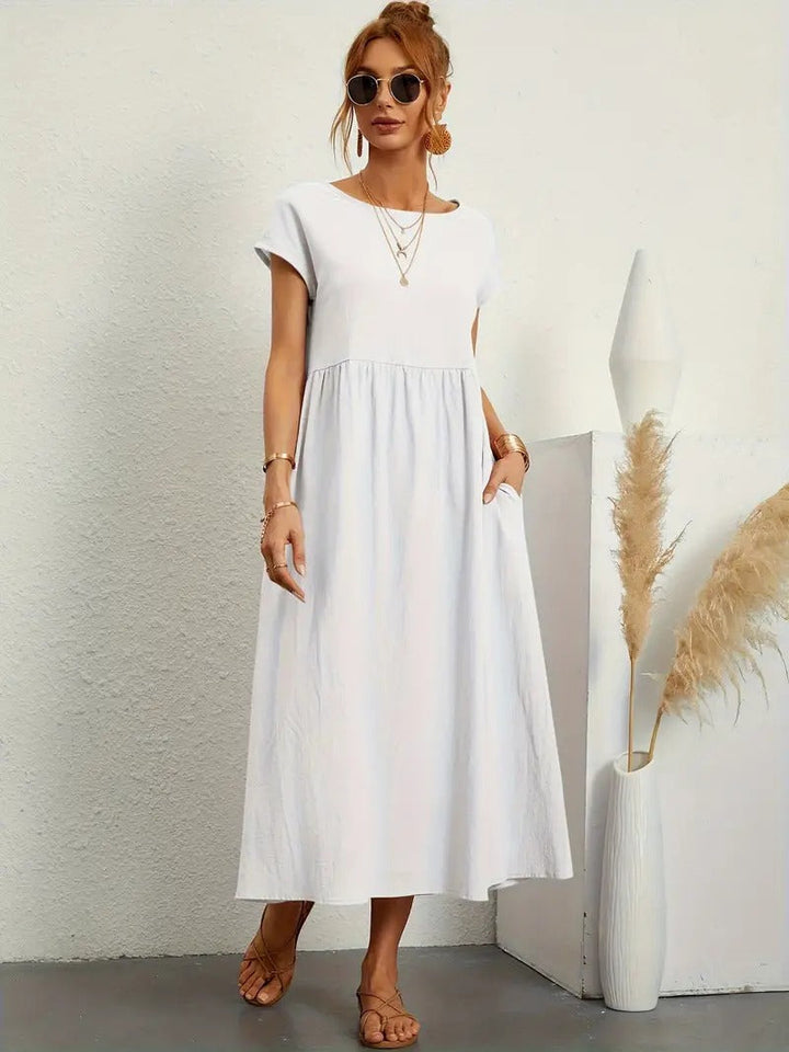 Drune | Raffinierte Leinen Sommerkleid mit Praktischen Taschen