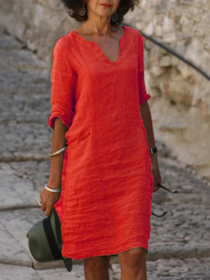 Drune | Midi Kleid - Stilvolles und Entspanntes Midikleid für Jeden Tag