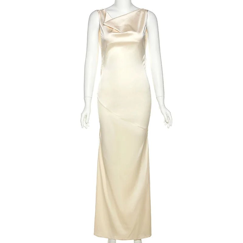 Drune | Elegantes Kleid mit Wasserfallausschnitt im Meerjungfrauenstil