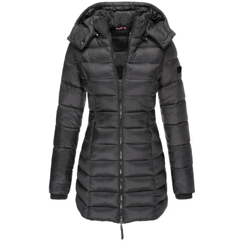 Drune | Damen Steppjacke mit Kapuze, elegant und bequem