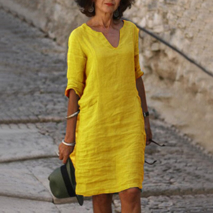 Drune | Midi Kleid - Stilvolles und Entspanntes Midikleid für Jeden Tag
