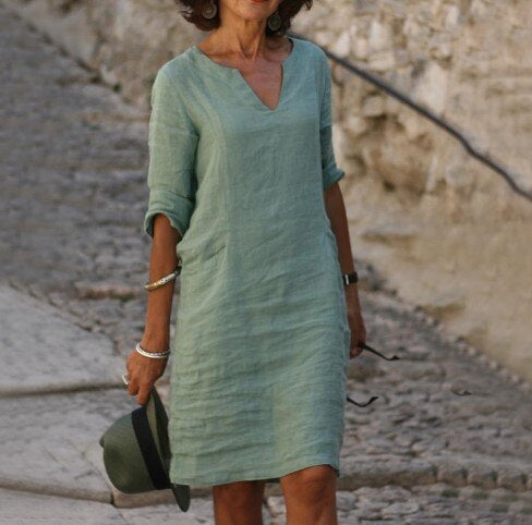 Drune | Midi Kleid - Stilvolles und Entspanntes Midikleid für Jeden Tag