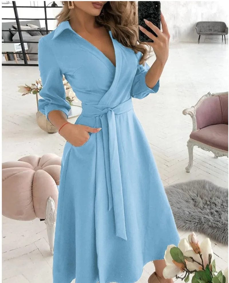 Drune | Midi Kleid Elegantes Design Formelle & Abendmode