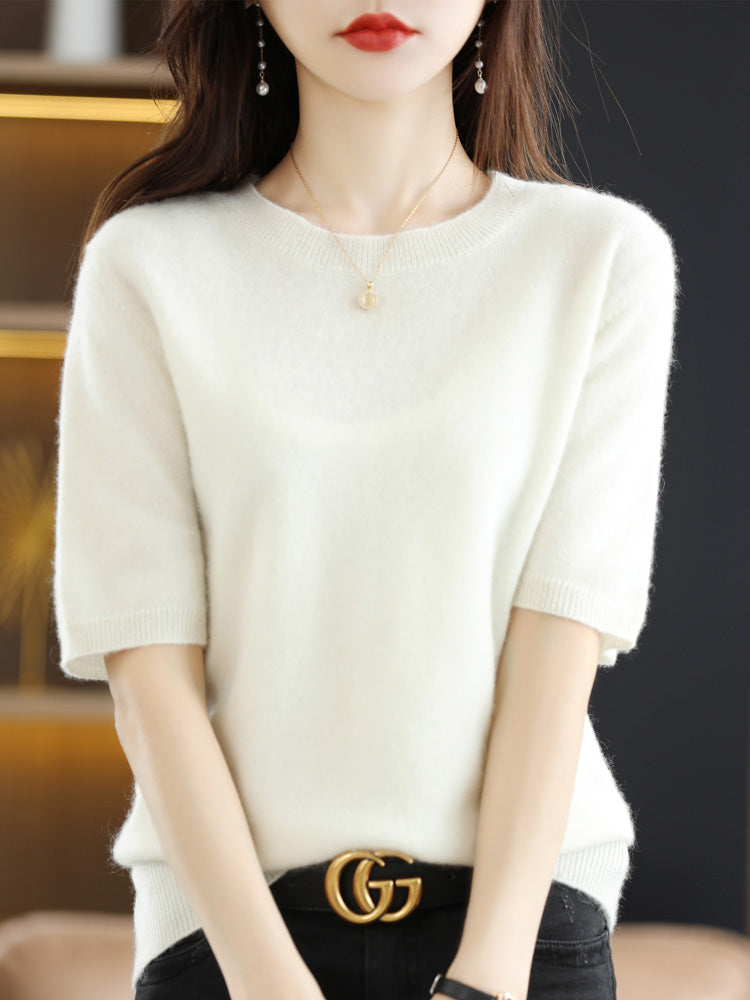 Drune | Soft Cashmere T-Shirt With Round Neck