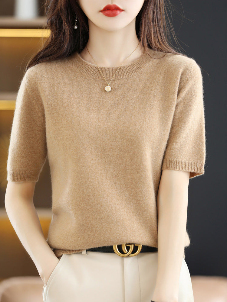 Drune | Soft Cashmere T-Shirt With Round Neck