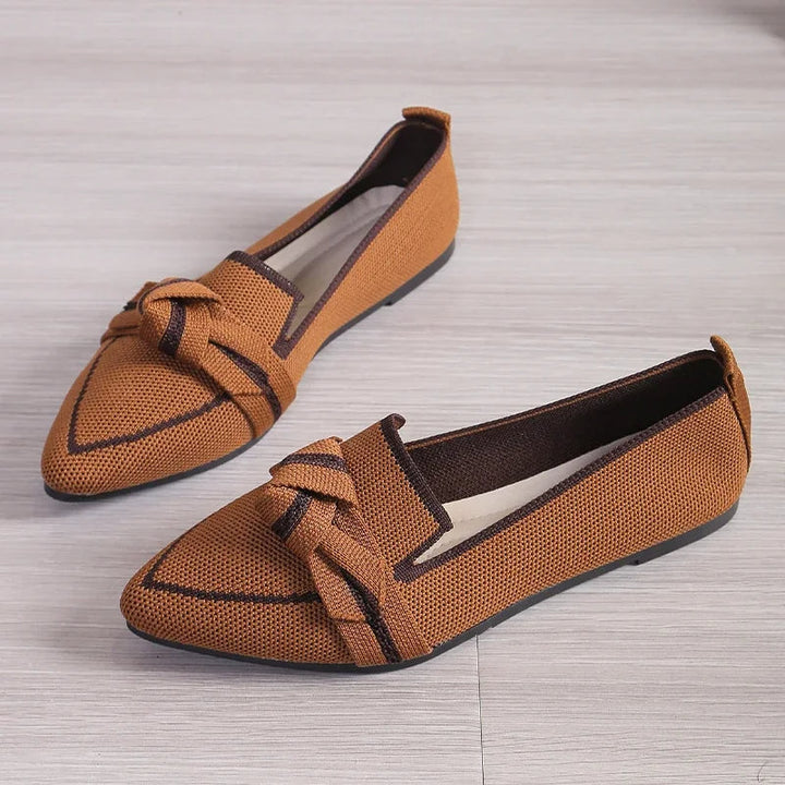 Drune | Schicke Flache Schuhe mit Spitze und Schleifendetail