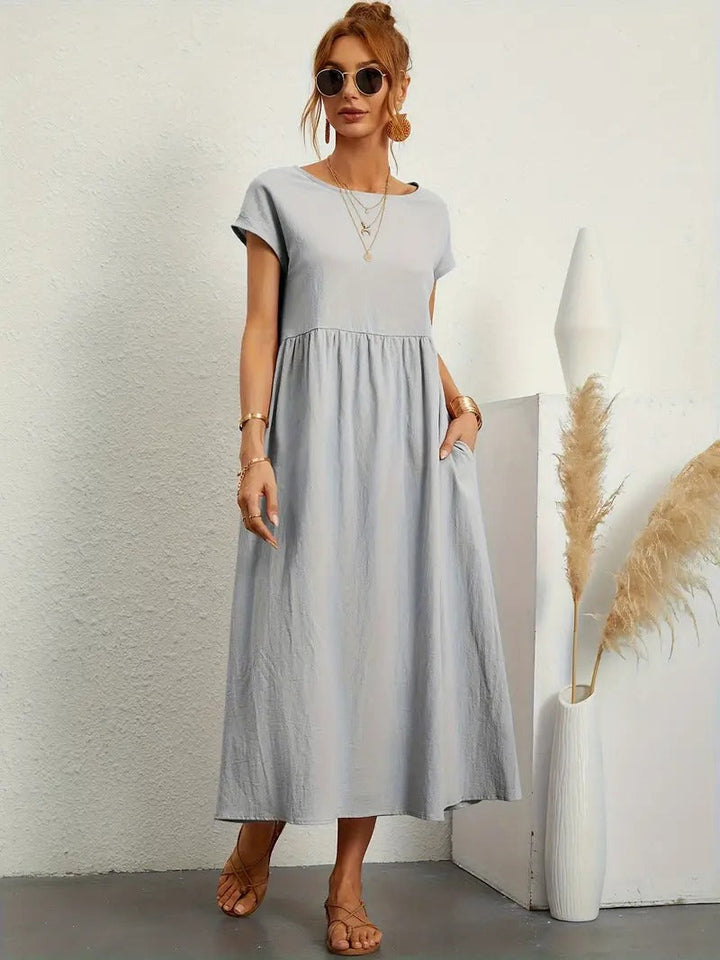 Drune | Raffinierte Leinen Sommerkleid mit Praktischen Taschen