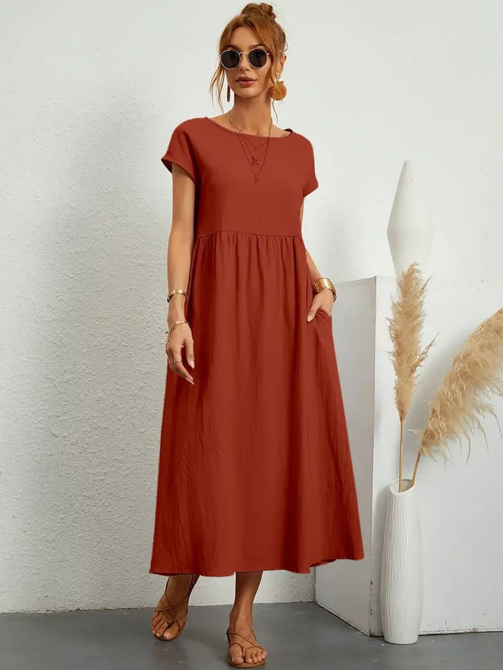 Drune | Raffinierte Leinen Sommerkleid mit Praktischen Taschen